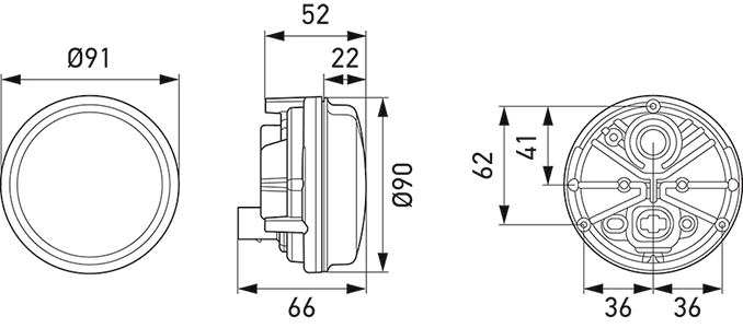 All dimensions in mm