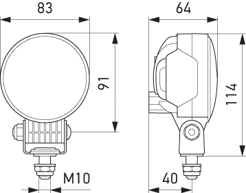 All dimensions in mm