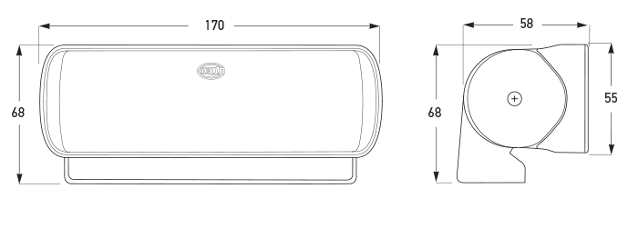 All dimensions in mm