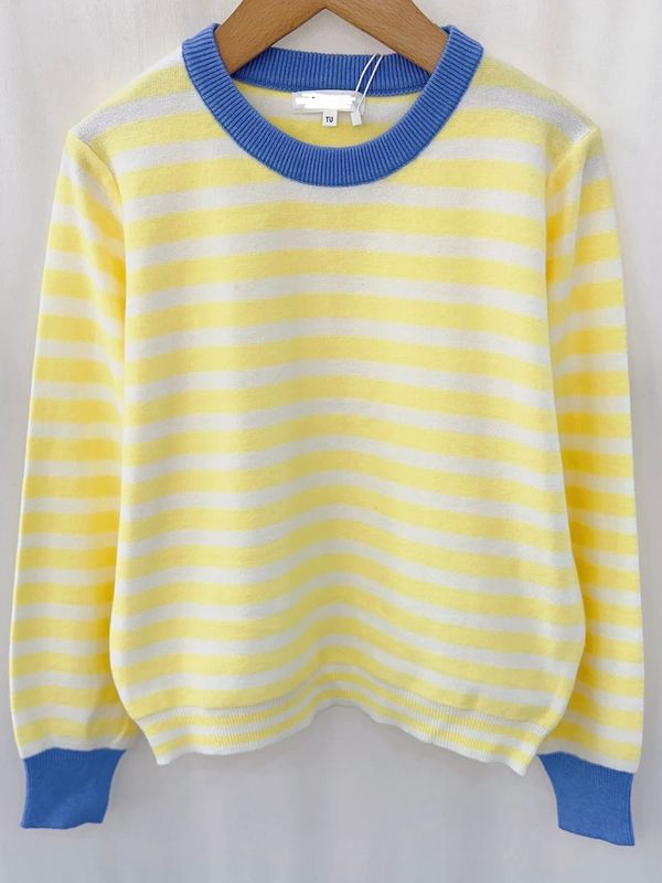 Trui Summer stripe geel