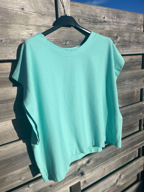 Sweat top turquoise 