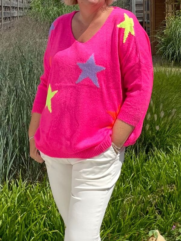 Pull Etoile roze