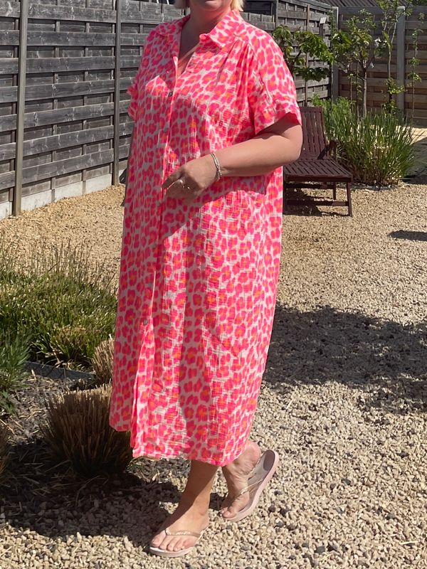 Robe chemise Leo rose Robe chemise Leo rose