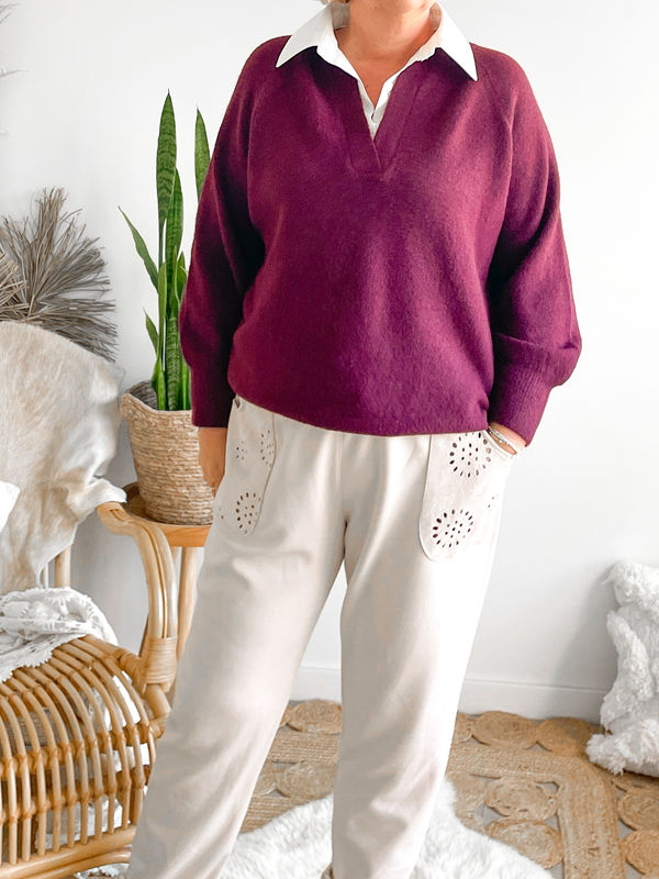 Pull Eve bordeau 