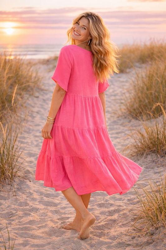 Jurk Anja fluo curve Jurk Anja fluo curve