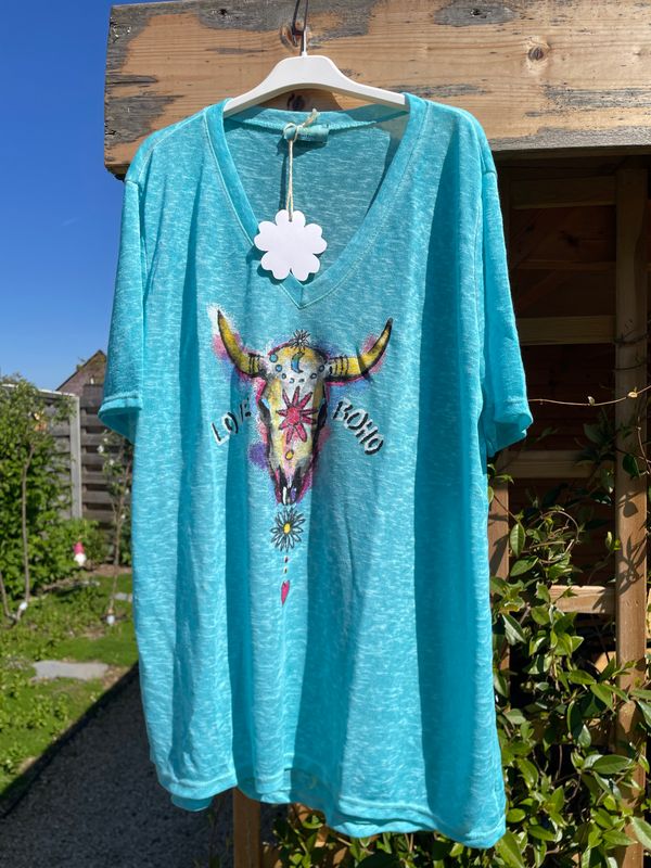 T shirt Buffalo turquoise curve