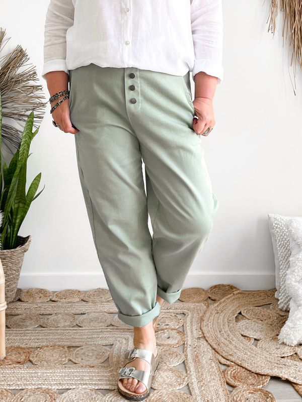 Broek Loulou celadon Broek Loulou celadon