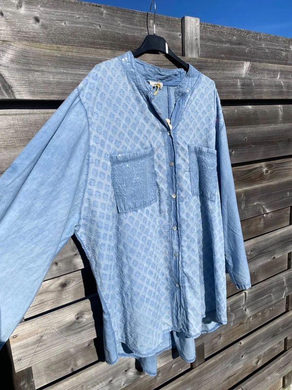 Blouse blauw Blouse blauw