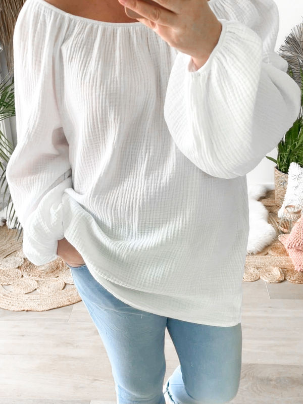 Blouse Manon wit Blouse Manon wit
