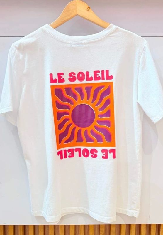 T shirt Soleil wit