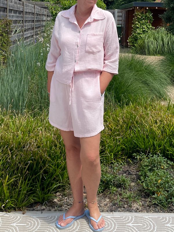 Setje short roze