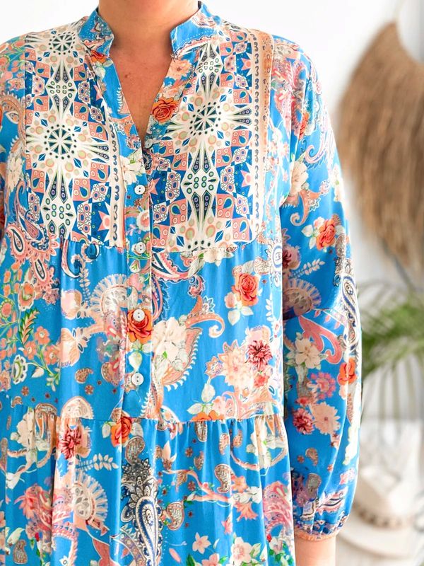 Jurk Fenna blauw Jurk Fenna blauw