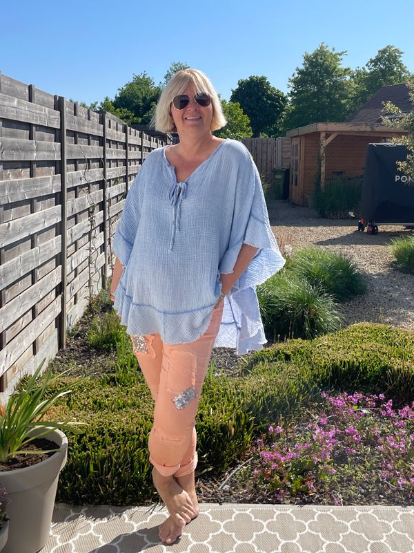 Blouse Freya blauw Blouse Freya blauw