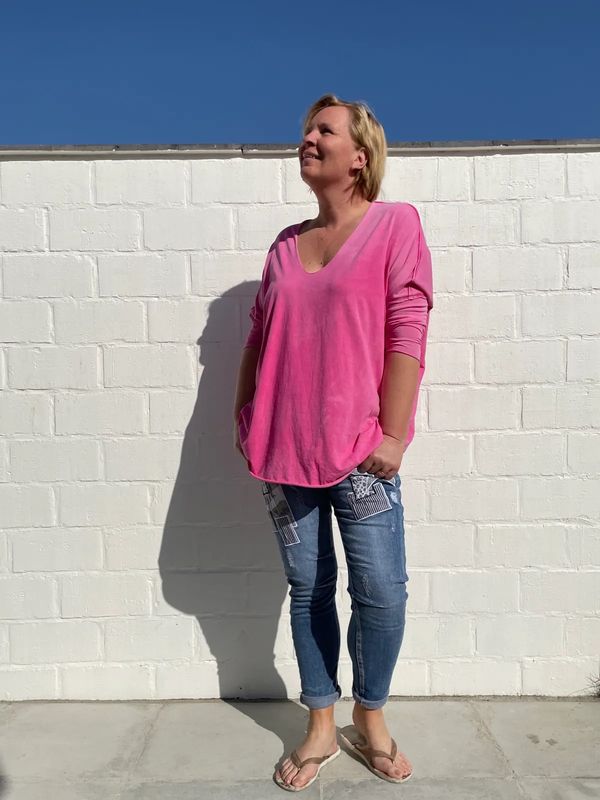 T shirt April fuchsia T shirt April fuchsia