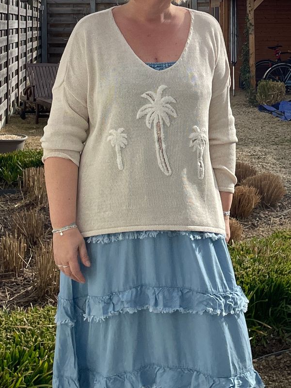 Knit Iris sand 
