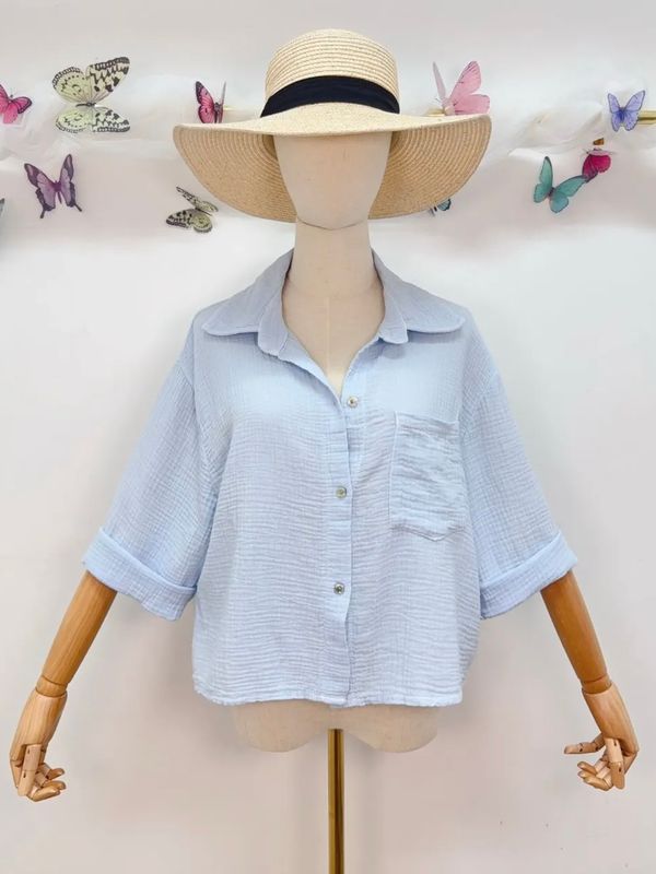 Setje short Tetra blauw 