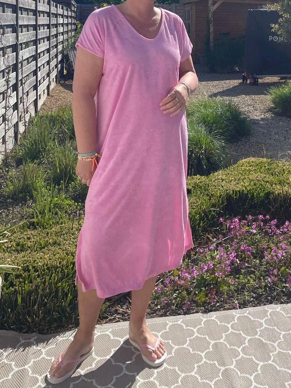 Jurk terry roze