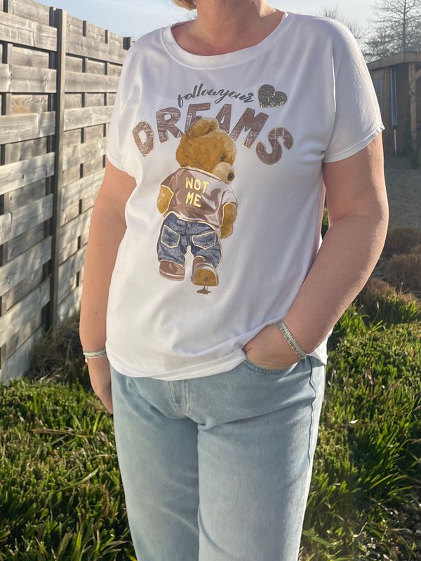 T shirt Follow your dreams blue T shirt Follow your dreams blue