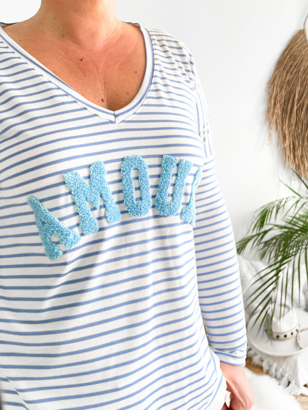 T shirt Amour blauw T shirt Amour blauw