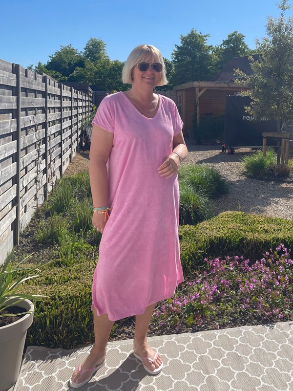 Robe terry rose