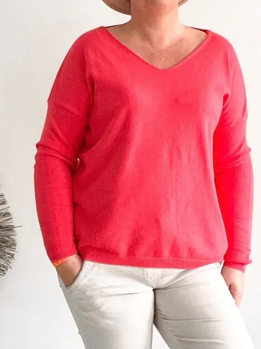 Trui basic koraal Trui basic koraal