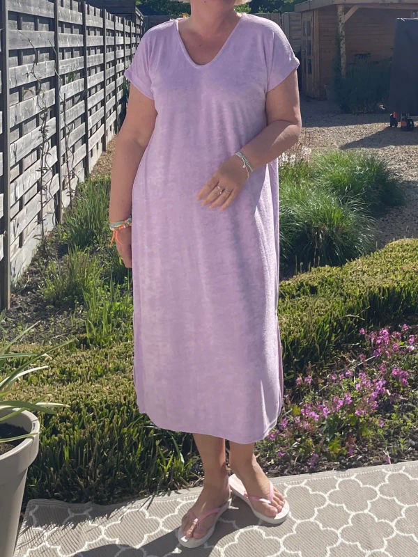 Jurk terry lila