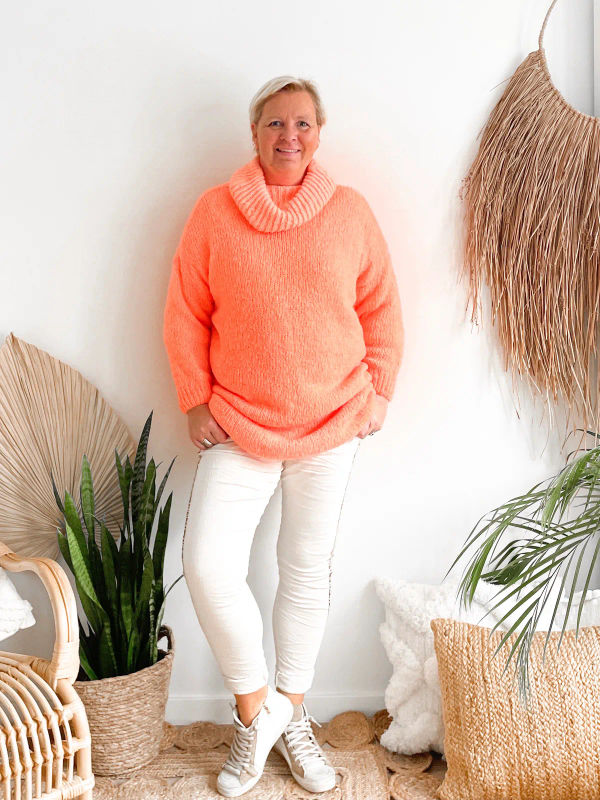 Trui jurk Hélène oranje Trui jurk Hélène oranje