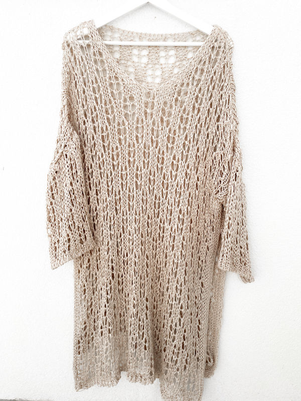 Trui/jurk Bonnie taupe Trui/jurk Bonnie taupe