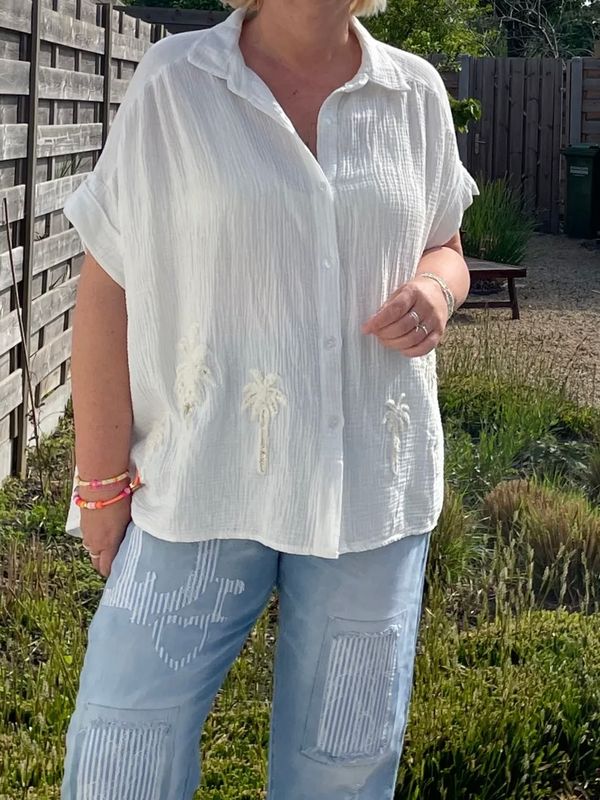 Blouse Palm blanc Blouse Palm blanc