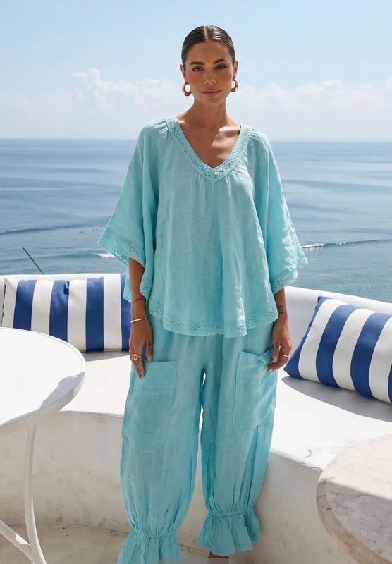 Sunshine top turquoise 