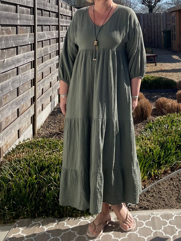 Dress Boho kaki