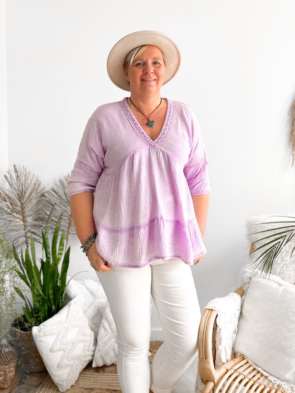 Blouse Elena lila Blouse Elena lila
