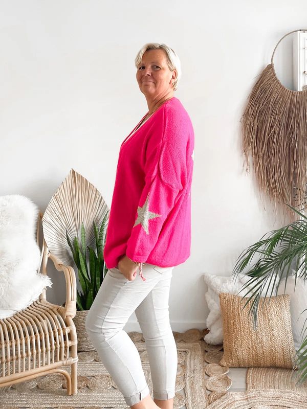 Gilet ster roze Gilet ster roze