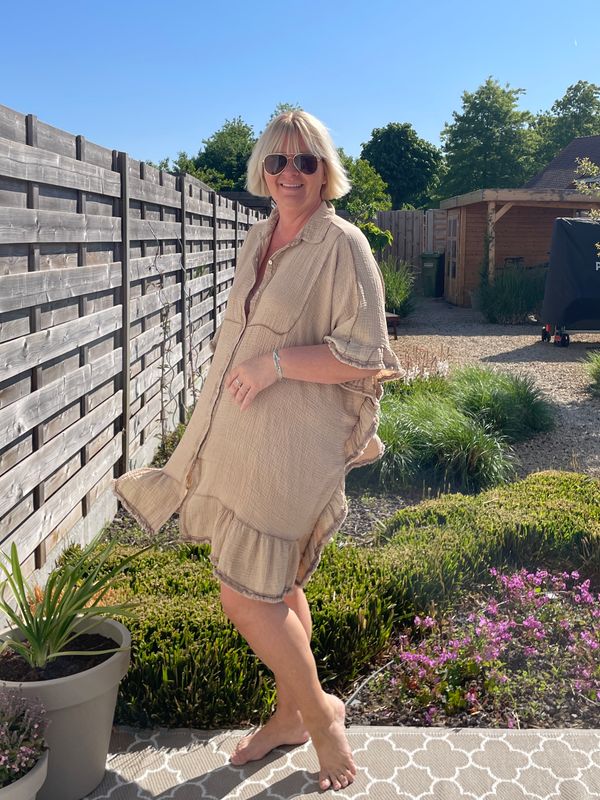 Jurk Frou camel Jurk Frou camel