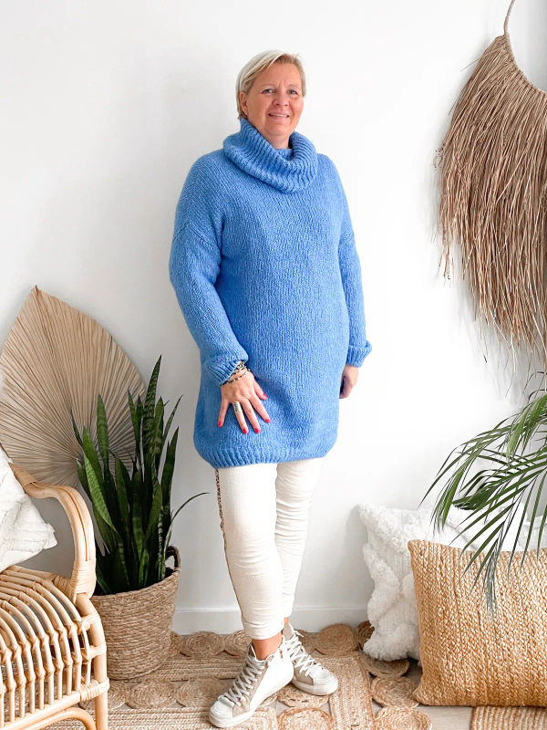 Trui jurk Hélène blauw Trui jurk Hélène blauw