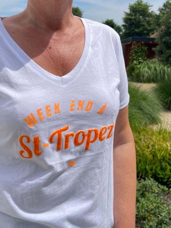 T shirt St Tropez oranje