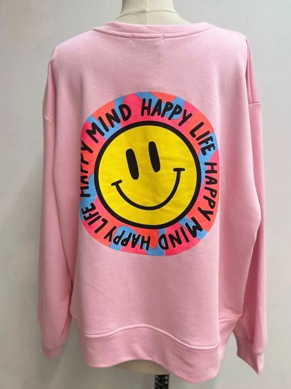 Sweater Happy roze