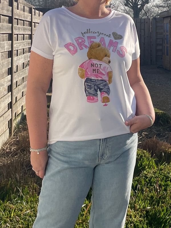 T shirt follow your dreams Pink