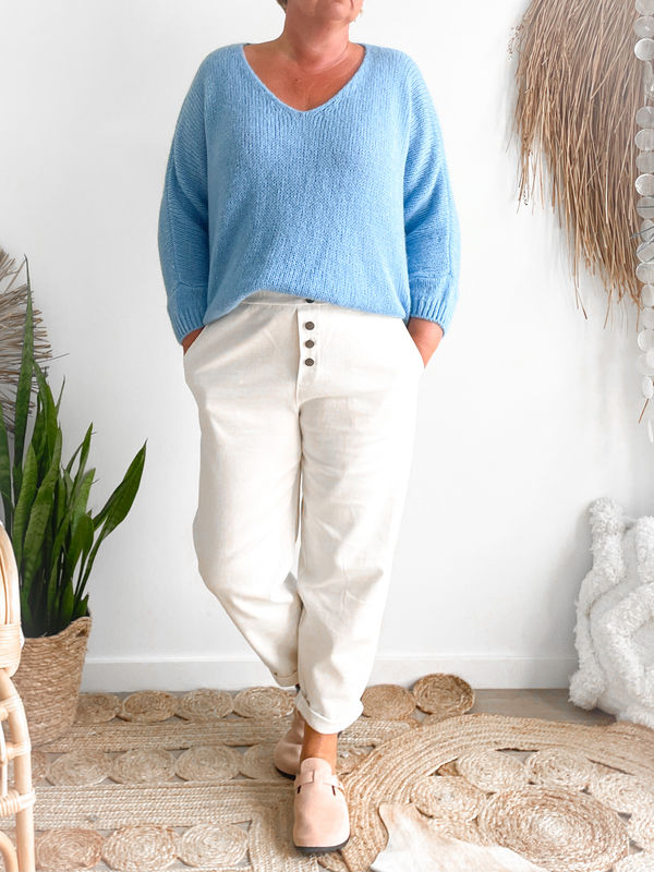Trui Clara bleu jeans Trui Clara bleu jeans