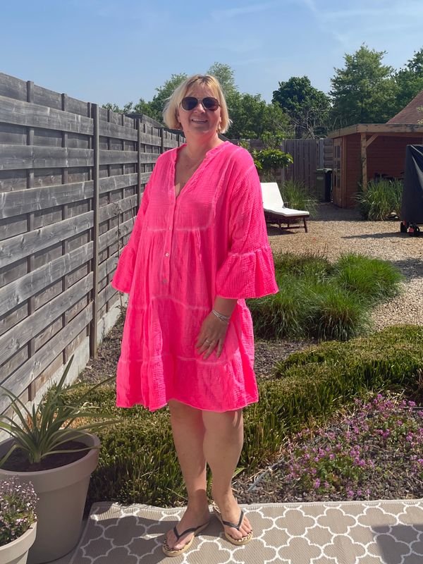 Jurk Ella fuchsia Jurk Ella fuchsia