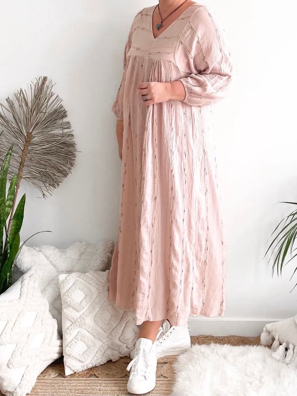 Jurk Louanne Roze Jurk Louanne Roze