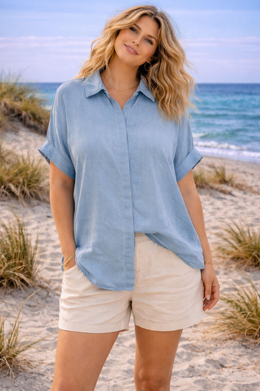 Jeansblouse Jana curve Jeansblouse Jana curve