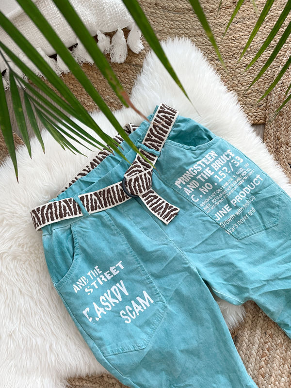 Broek Bruce turquoise Broek Bruce turquoise