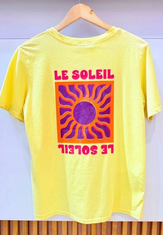 T shirt Soleil geel 