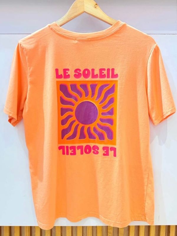 T shirt Soleil saumon
