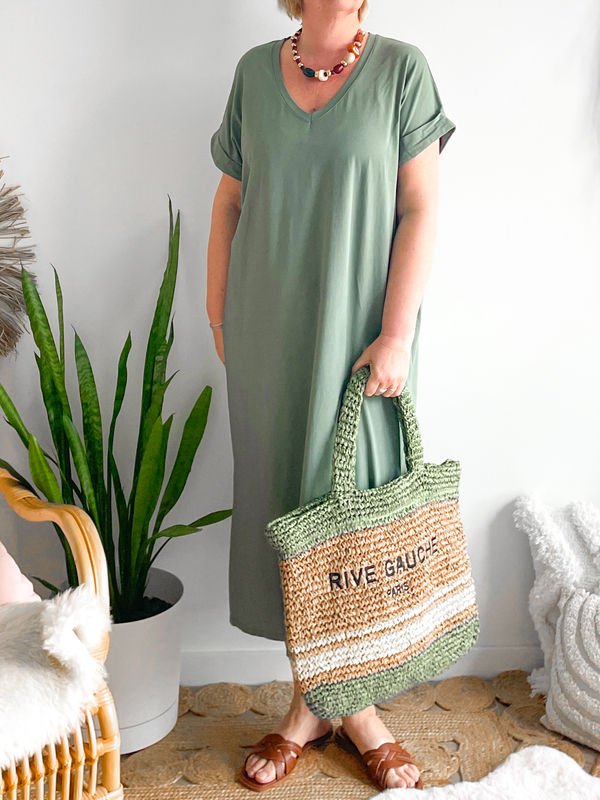 Jurk Ina kaki Jurk Ina kaki