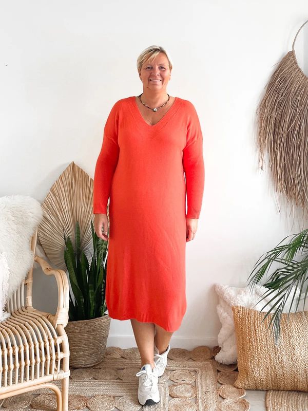 Trui Jurk Delia oranje Trui Jurk Delia oranje