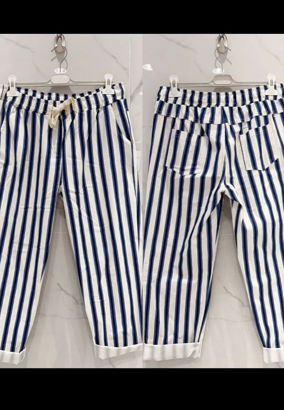 Broek streep marine curve Broek streep marine curve