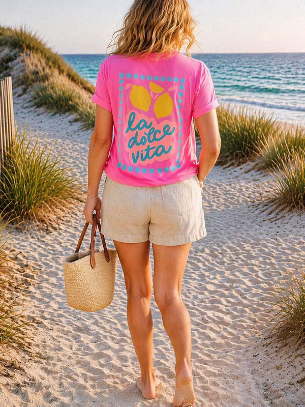 T shirt Dolce vita roze