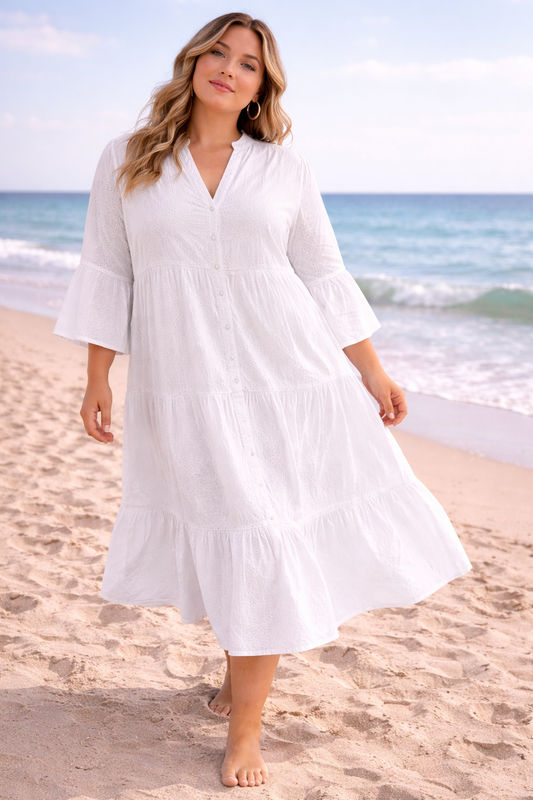 Jurk Boho wit curve Jurk Boho wit curve